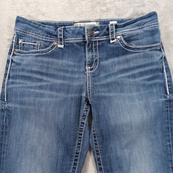BKE Harper Bootcut Jeans Women 35x32, Tag 31x33.5 Blue Stretch Thick Stitch - Picture 3 of 14